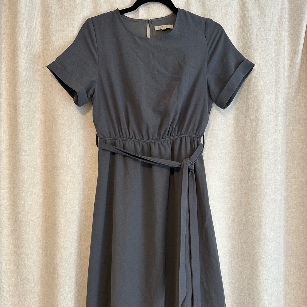 Polagram Charcoal Midi Dress